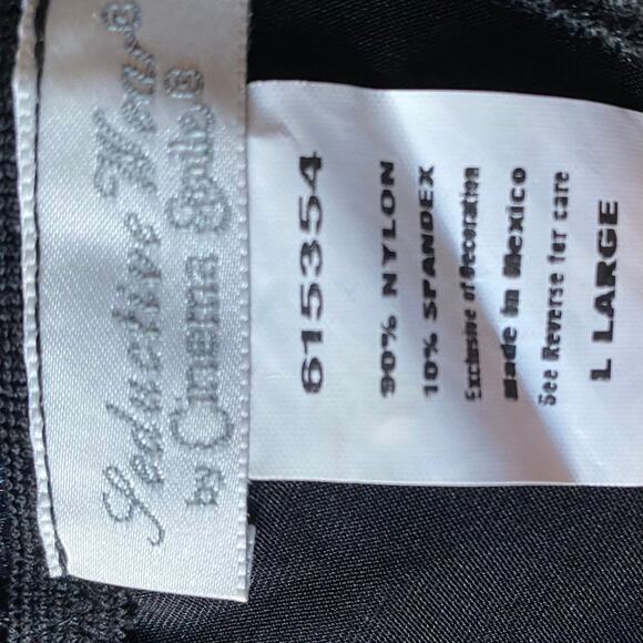 Vintage Seductive Wear by Cinema Etoile Black Satin Lace Corset Bustier L - Picture 7 of 12